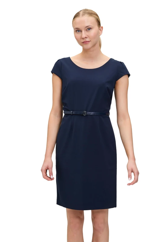 Betty & Co Women's Kleid Kurz 1/2 Arm Dress, Navy Blue,