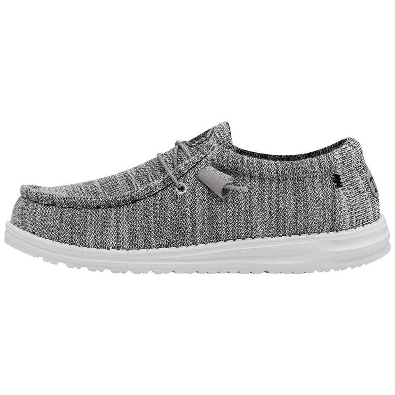 HEYDUDE - Men's Wally Stretch Mix Wally - Casual Slip-On Shoes - Moccasin Style, Granite, 11 UK