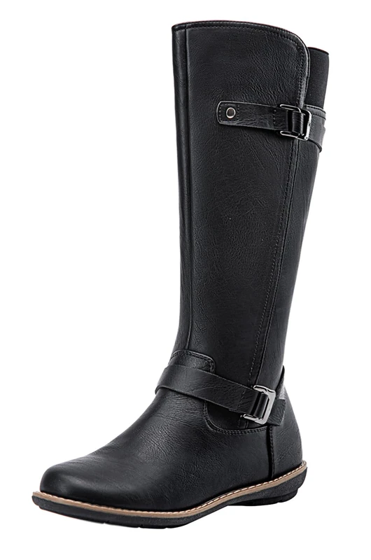 Jeossy Women's 9605 Chelsea Ankle Boots Slip on Short Booties, Chelsea-9605-black, 5.5 UK