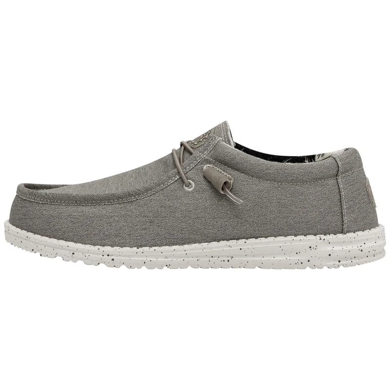 HEYDUDE - Men's Wally Stretch Canvas Wally Slip-On Shoes, Beige, 10 UK