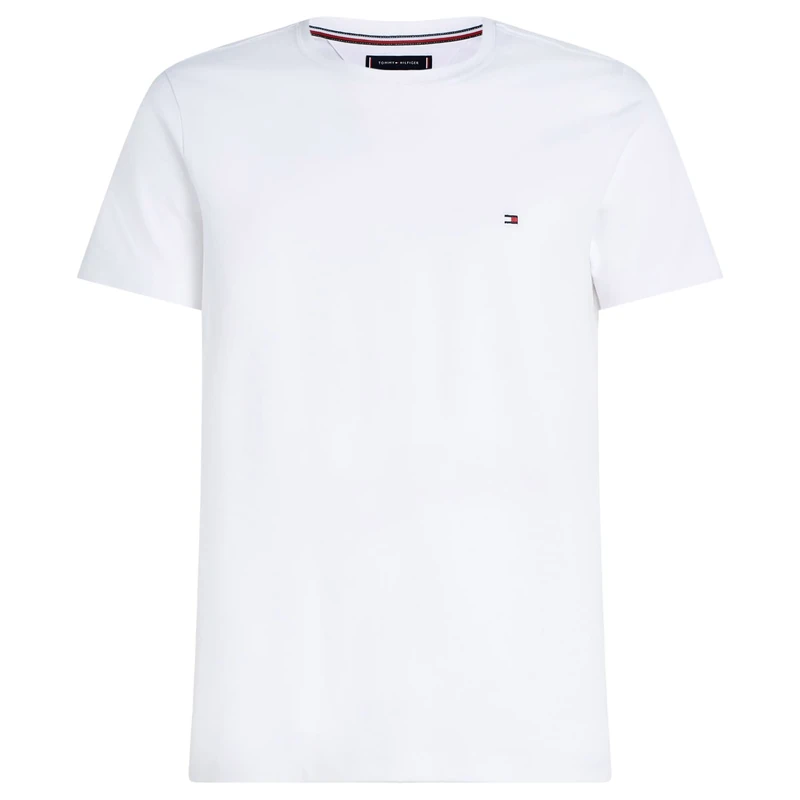 Tommy Hilfiger Men’s Short Sleeve Core Stretch Slim Fit T-Shirt, White (White), XS