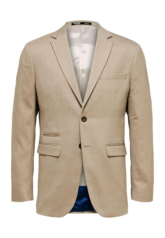SELETED HOMME Men's SLHSLIM-Neil BLZ B NOOS Blazer, Sand, 42