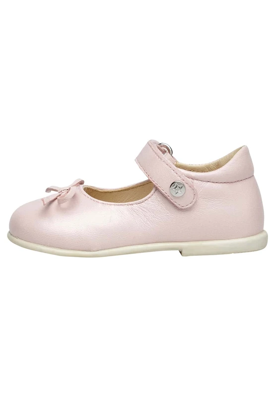 Naturino Leather Ballet Flats with Bow, Pink, 6.5 UK Child