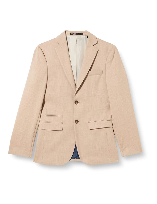 Selected Homme Male Blazer Woven, Sand, 34R