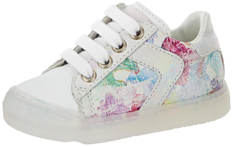 Naturino Clarendon Zip Crib Shoe, White Fuchsia, 1.5 UK