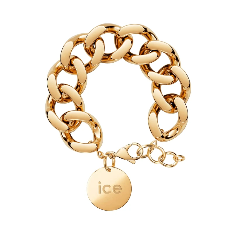 ICE Jewellery - Chain Bracelet - Gold - Chunky Chain Bracelet for Women with a Gold Medal (021191)