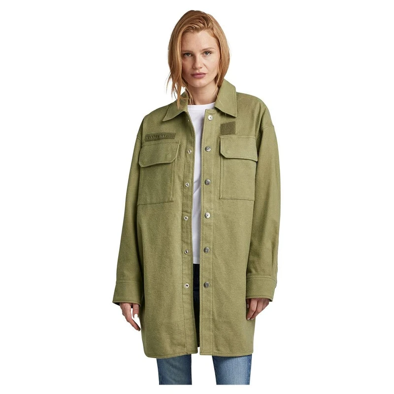 G-Star Women's Oversized Overshirt , Green (smoke olive D23023-C838-B212), XL