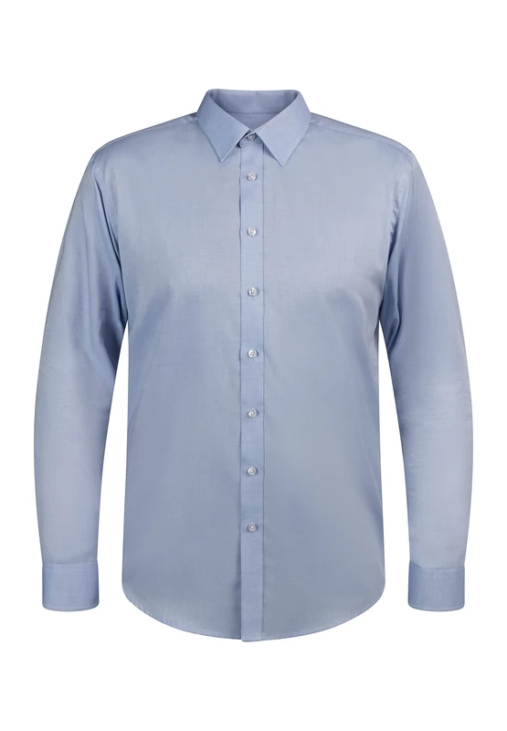 DreiMaster Klassik Men's Business Shirt, Light Denim Blue, 15