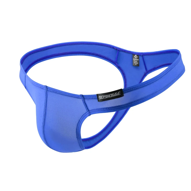 Drelaar Men's Thin Smooth Underpants Low Waist Comfort Underwear Thongs Medium Blue