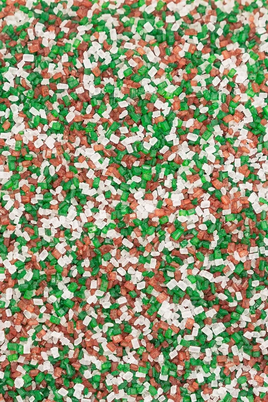 SPRINKLY - Sugar Crystals - Red, White & Green - 1kg
