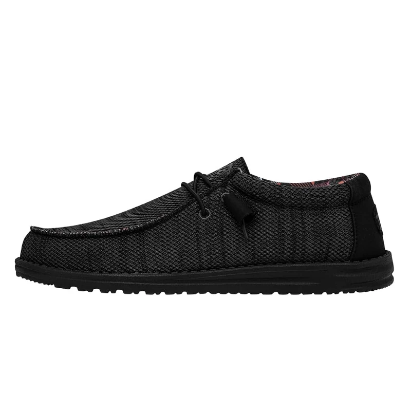 HEYDUDE Men's Wally Sox Moc Toe Shoes, Jet Black, 12 UK
