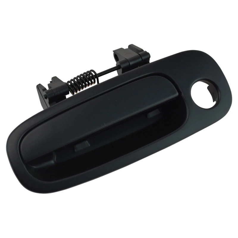 TRQ Front Left Exterior Door Handle Black Drivers Side Compatible with 2004-2006 Scion xB