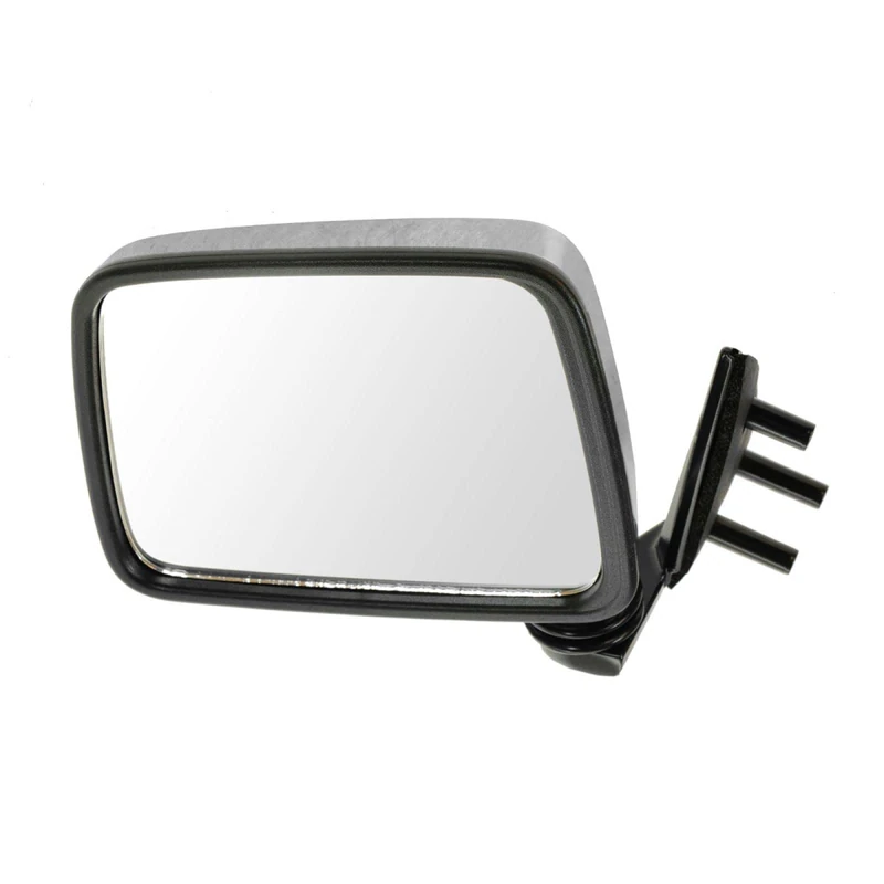 TRQ Left Mirror with Chrome Cover Drivers Side Compatible with 1986-1994 Nissan D21 1995-1997 Pickup NI1320109