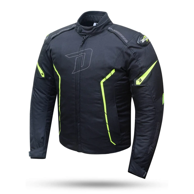 DEGEND Men's Chq. Tech Neg/Flu T Jacket, Fluorescent/Black, L