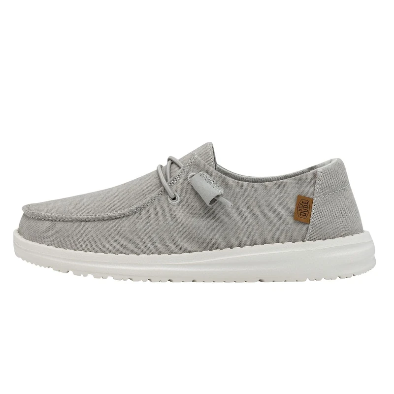 HEYDUDE Women's Wendy ChambrayMoc Toe Shoes, lightgrey, 4 UK