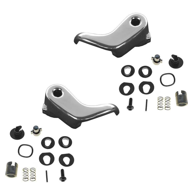TRQ Locking Vent Window Handle Chrome Pair Set Compatible with Chevy GMC Blazer Jimmy Suburban