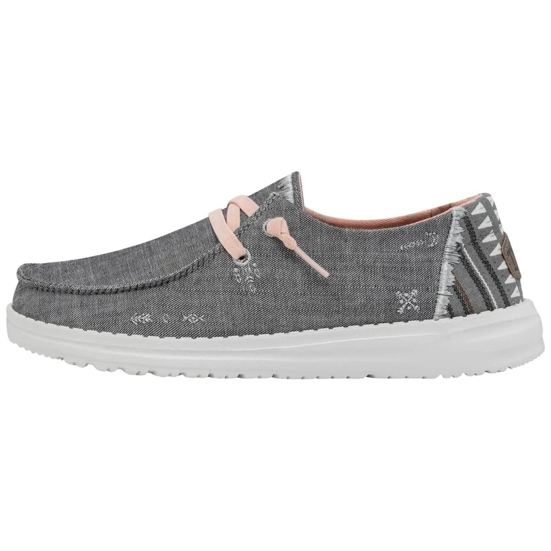 HEYDUDE - Women's Wendy Boho Wendy Slip-On Shoes, Grey, 3 UK