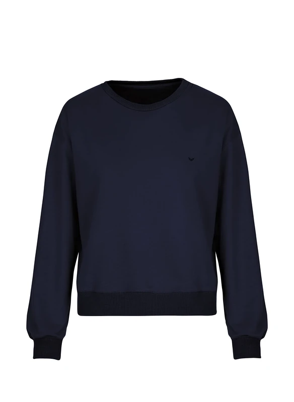 Trigema Women's 571501 Sweatshirt, Navy, XL