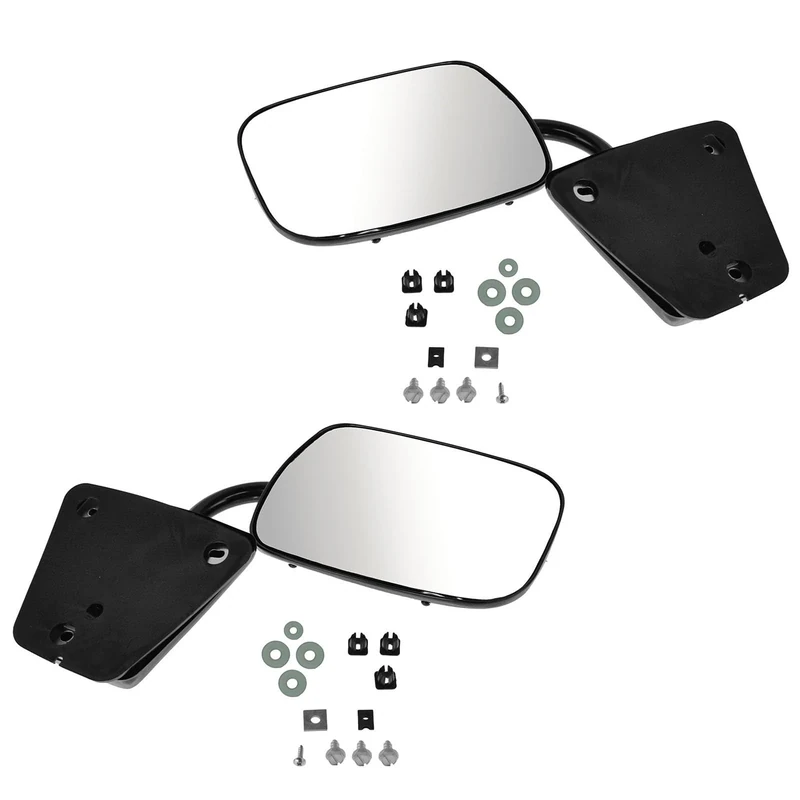 Mirror Manual Black 3 Bolt Mount LH Driver RH Passenger Pair Compatible with Chevy GMC