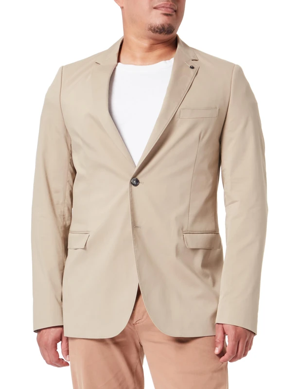 Bugatti Men's 397088-34022 Jacket, Beige-40, 44R