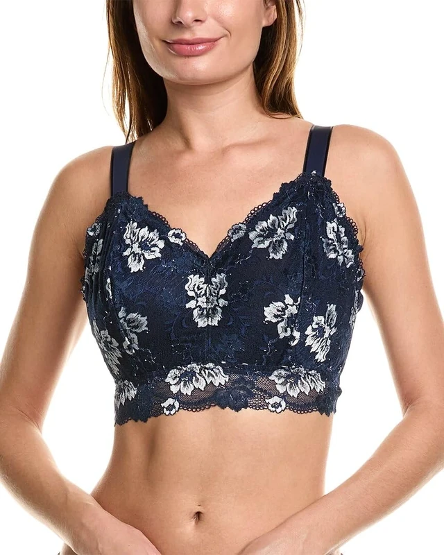 Cosabella Women's Savona Super Curvy Bralette Bra, Noct Blue/Ivory, M