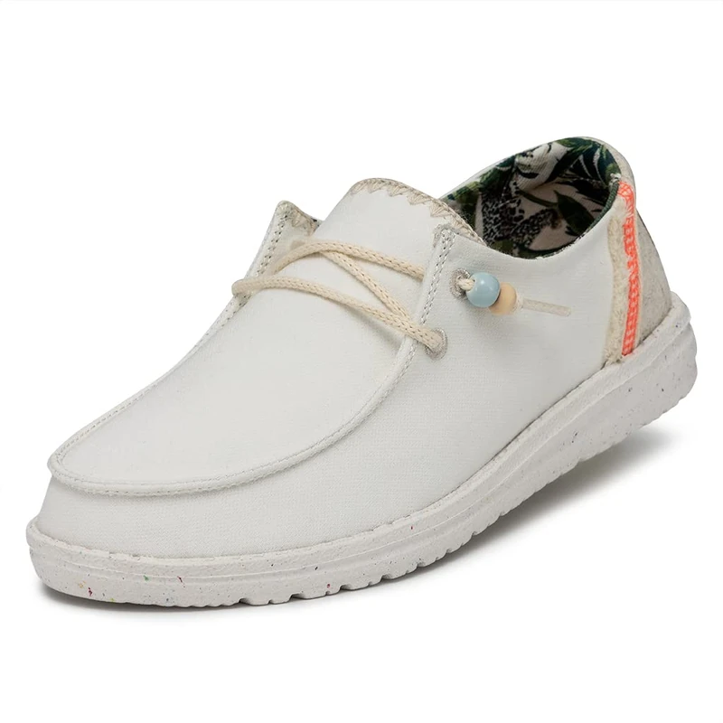 Hey Dude Women's Wendy Fringe Moc Toe Shoes, Salt, 8.5 UK - Image 1