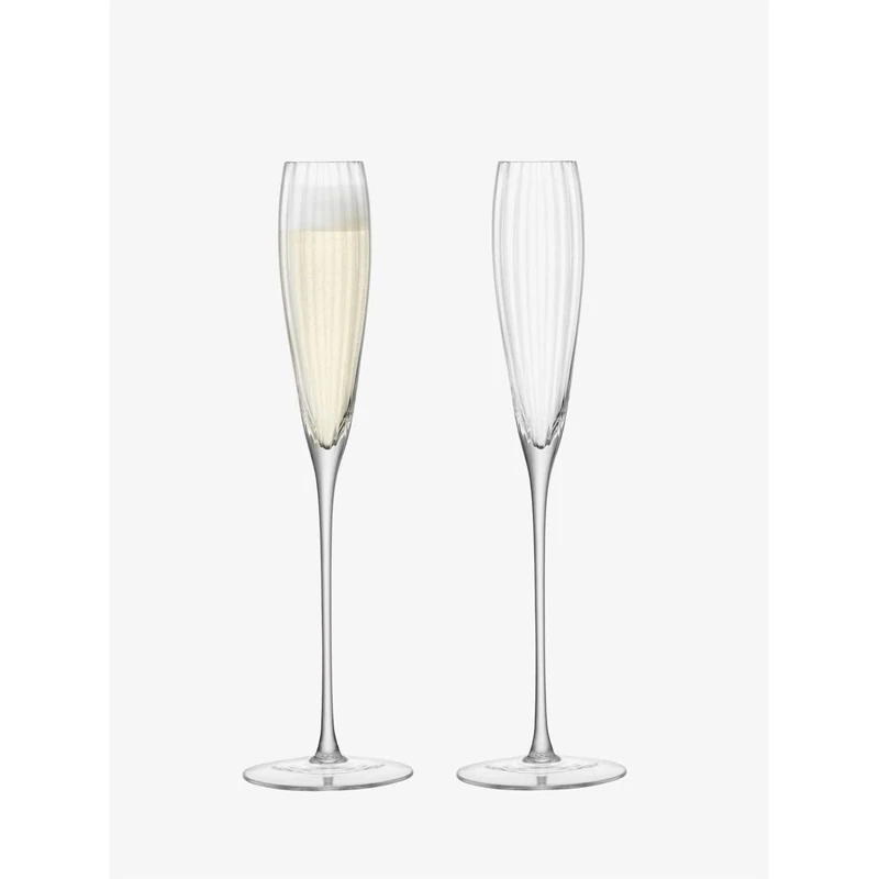 LSA International Aurelia Grand Champagne Flute 165ml Clear Optic Set of Two