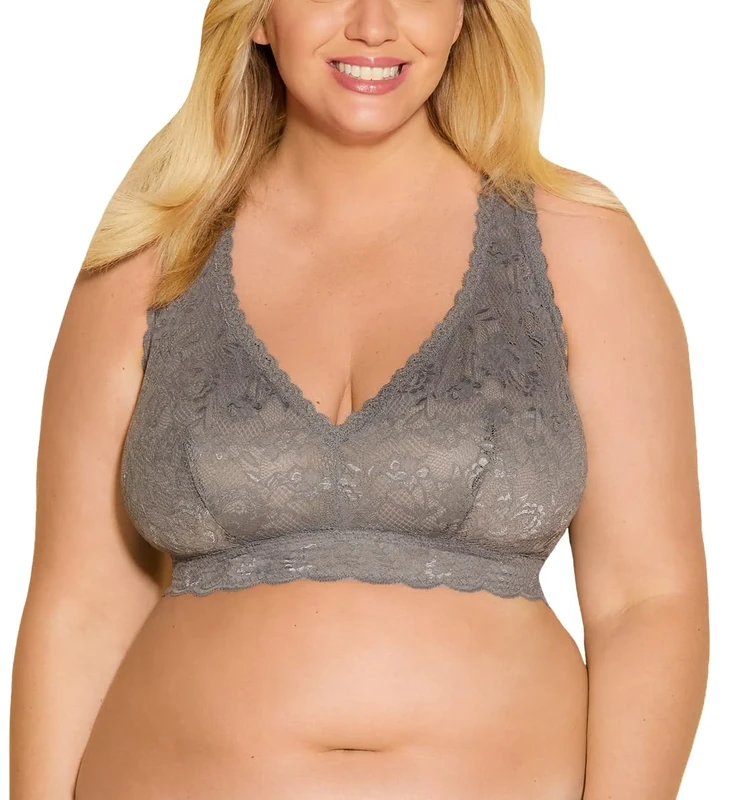 Cosabella Women's Say Never Ultra Curvy Racie Racerback Bralette, Odisha Gray, S
