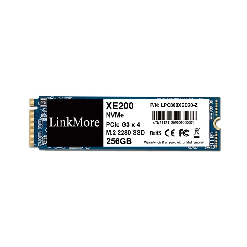 LinkMore XE200 256GB M.2 2280 PCIe Gen 3X4 Internal SSD, Solid State Drive, Up to 2300MB/s for Latop and PC