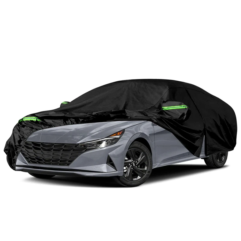 Waterproof Car Covers Replace for 2006-2024 Hyundai Elantra, 6 Layers All Weather Custom-fit Car Cover with Zipper Door & Windproof Bands for Snow Rain Dust Hail Protection (Elantra)