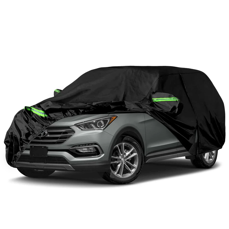 Waterproof Car Covers Replace for 2007-2024 Hyundai Santa Fe SWB Sport, 6 Layers All Weather Custom-fit Car Cover with Zipper Door for Snow Rain Dust Hail Protection (Santa Fe Sport)