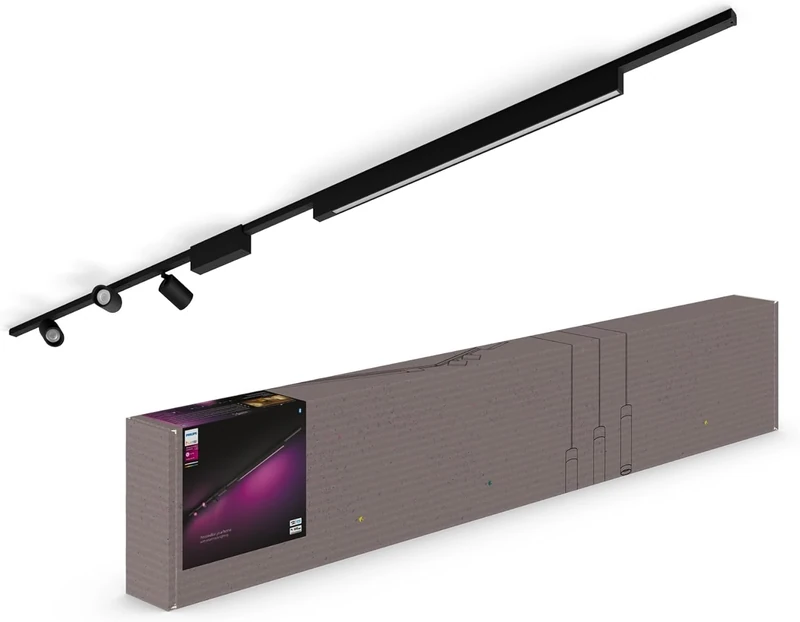 Philips Hue Perifo Base Kit Linear Light Bar with 3 Spots [Customisable Home Lighting Design] for Smart Indoor Home Lighting.