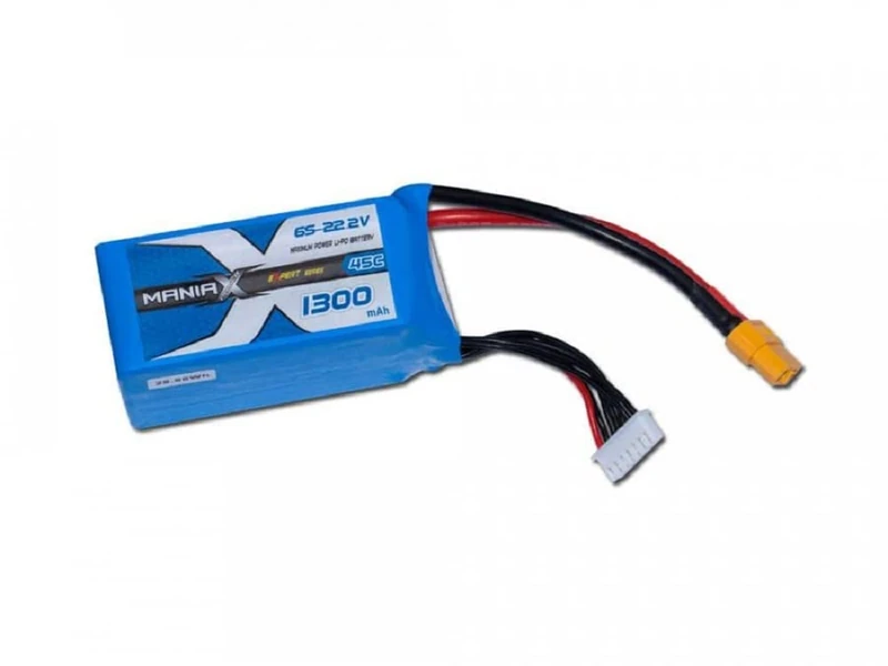 Maniax Maniax-1300mAh 22.2v 45c Expert RC Batteries, Multicolor (MXP6S-1300-45C)