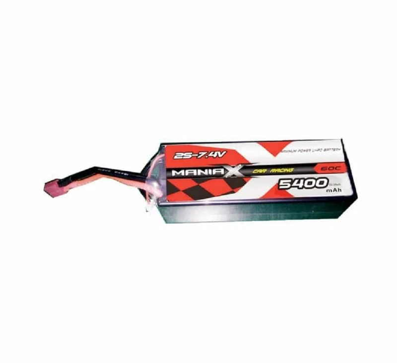 Maniax Maniax-5400mAh 7.4V 60C Expert RC Batteries, Multicolour (MXP2S-5400-60C) - Image 1