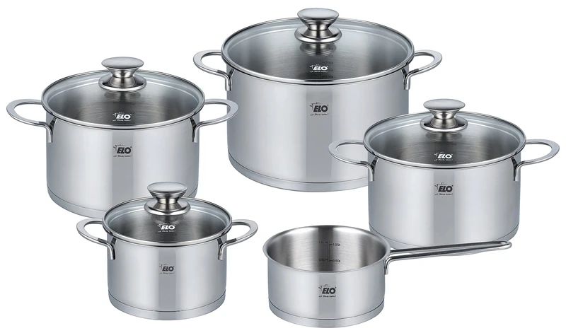 ELO 72596 Galant 5-Piece Saucepan Set Stainless Steel Silver