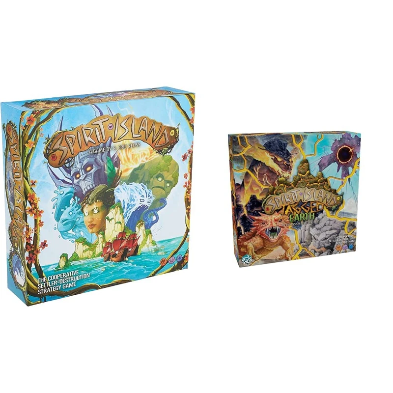 Greater Than Games Spirit Island & | Jagged Earth: Spirit Island expansion | Board Game | 1 - 6 Players | Ages 13+ | 90 - 120 Minutes Playing Time