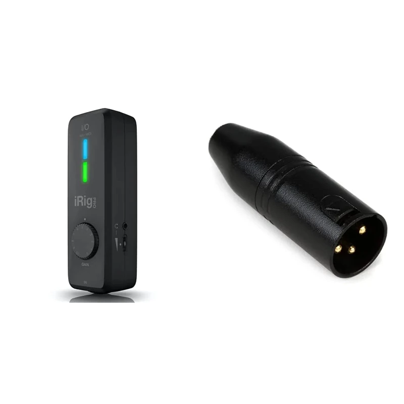 IK Multimedia iRig Pro I/O - Fully Equipped Pocket Audio, 24 bits/96 kHz, Additional Essential Functions for Mobile Recording & RØDE VXLR Mini-jack to XLR Adaptor