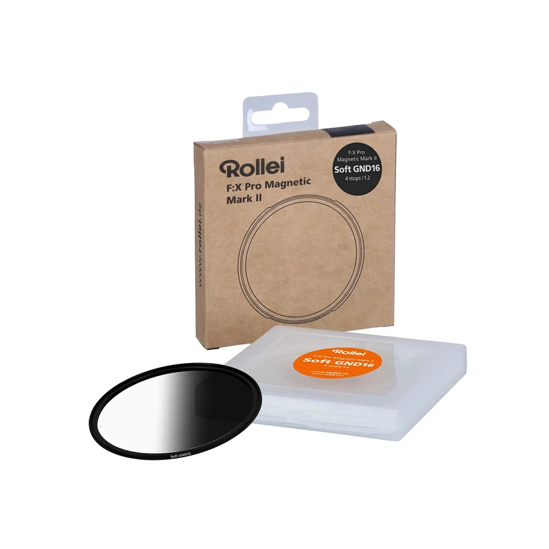 Rollei F:X Pro Magnetic Soft Graduated Filter GND16 MK II 82 mm, Super Scratch-Resistant Magnetic Glass Filter with 99.5% Reflection Freedom and No Optical Distortion