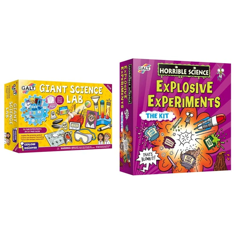 Galt Toys, Giant Science Lab, Science Kit for Kids, Ages 6 Years Plus & Toys, Horrible Science - Explosive Experiments, Science Kit for Kids, Ages 8 Years Plus