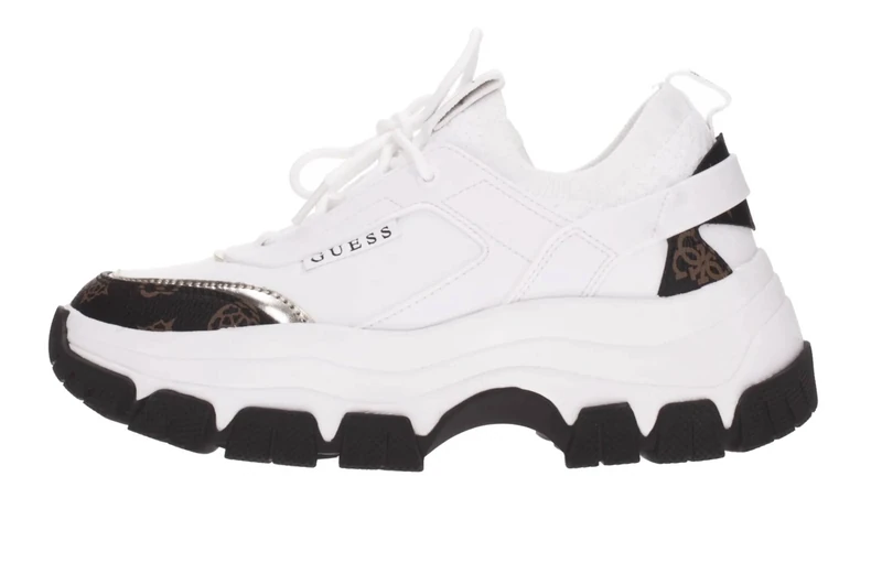 GUESS Women's Braydin Sneaker, WHIBR, 3 UK