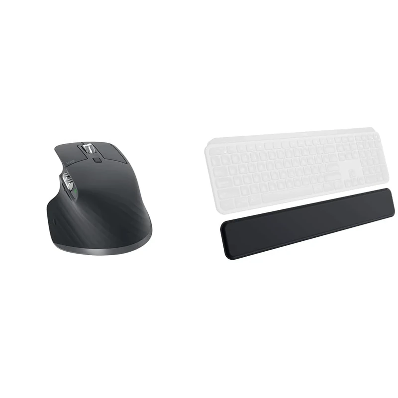 Logitech MX Master 3S - Wireless Performance Mouse with Ultra-fast Scrolling & MX Palm Rest for Comfortable Typing, Black