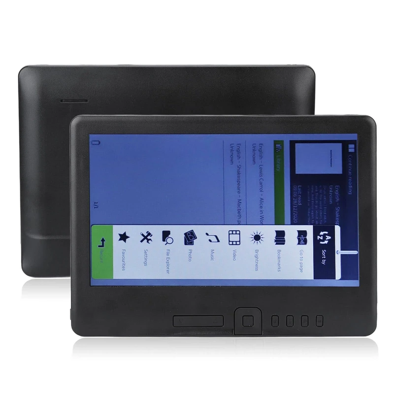 ASHATA HD eReader,7in Color TFT LCD 16:9 Screen eBook Readers 800x480 380MHz with Black Protective Case,Portable E Reader for EPUB PDF TXT,Storage Optional(4GB) - Image 1