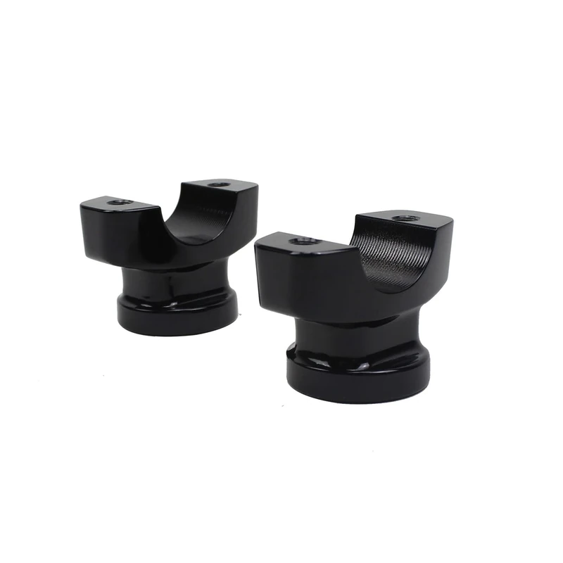 POWER JAMES Black Low Profile Straight Handlebar Risers 1 1/4 inch for Harley Davidson Breakout FXBR/S FXSB 2013-2023 with 1.25" Clamping Area - Image 1
