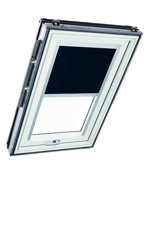 Original Roto Blackout Roller Blind ZRV Almost complete Blackout Guide Rail Silver For Roto Roof Windows Series Designo R6/R8, i8 and Classic 64/84 Size 074/118 | 07/11 Colour Night Blue
