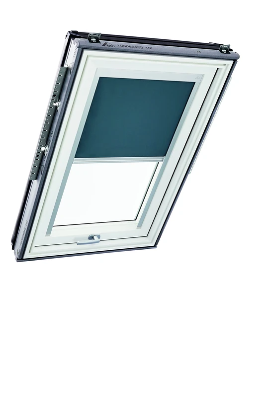 Original Roto Blackout Roller Blind ZRV Almost complete Blackout Guide Rail Silver For Roto Roof Windows Series Designo R6/R8, i8 and Classic 64/84 Size 074/140 | 07/14 Colour Dark Grey