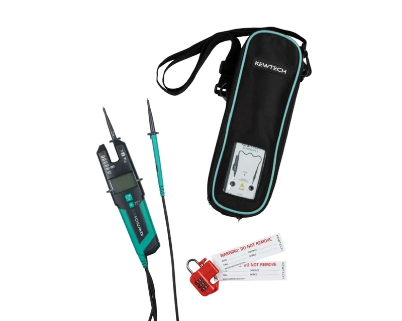 Kewtech KEWISO5 Safe Isolation Kit Includes KT5 Voltage & Current Tester, KEWPROVE3 Proving Unit & KEWLOK Lock-Off GS38 Compliant with Carry Case