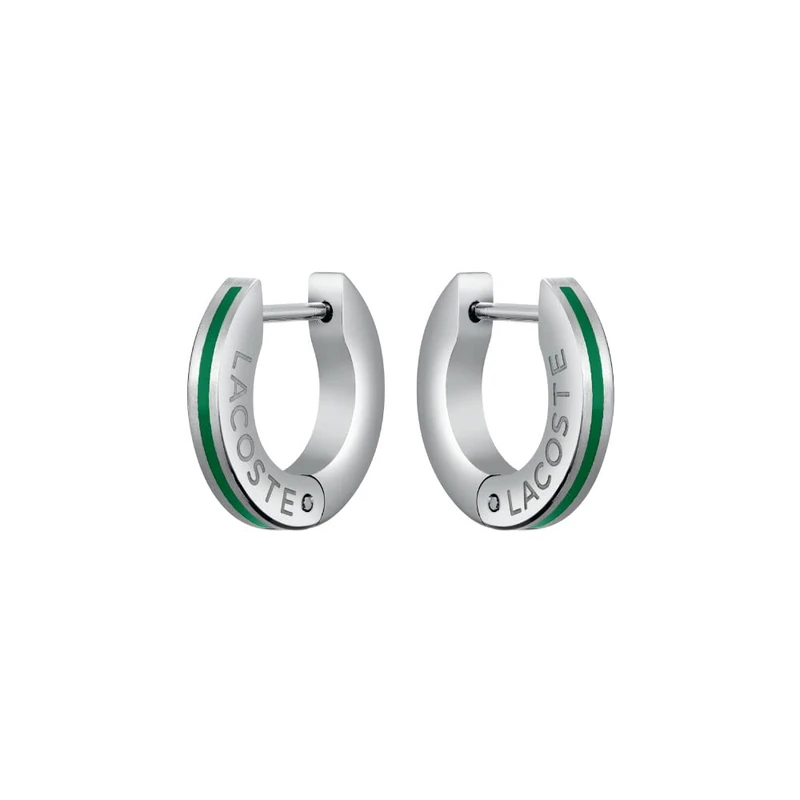 Lacoste Men's LACOSTE BASELINE Collection Hinge Earrings in Stainless Steel - 2040087