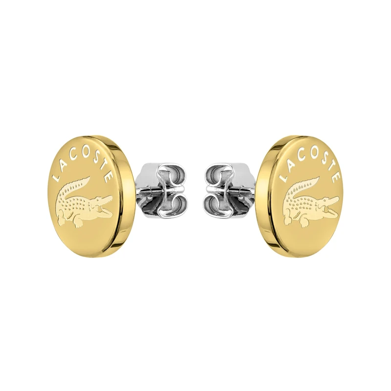 Lacoste Women's SNEAK Collection Stud Earrings in Yellow Gold - 2040059