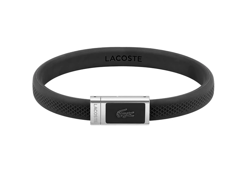 Lacoste Men's LACOSTE.12.12 Collection Silicone Bracelet Embellished with Petit Piqué Pattern - 2040114