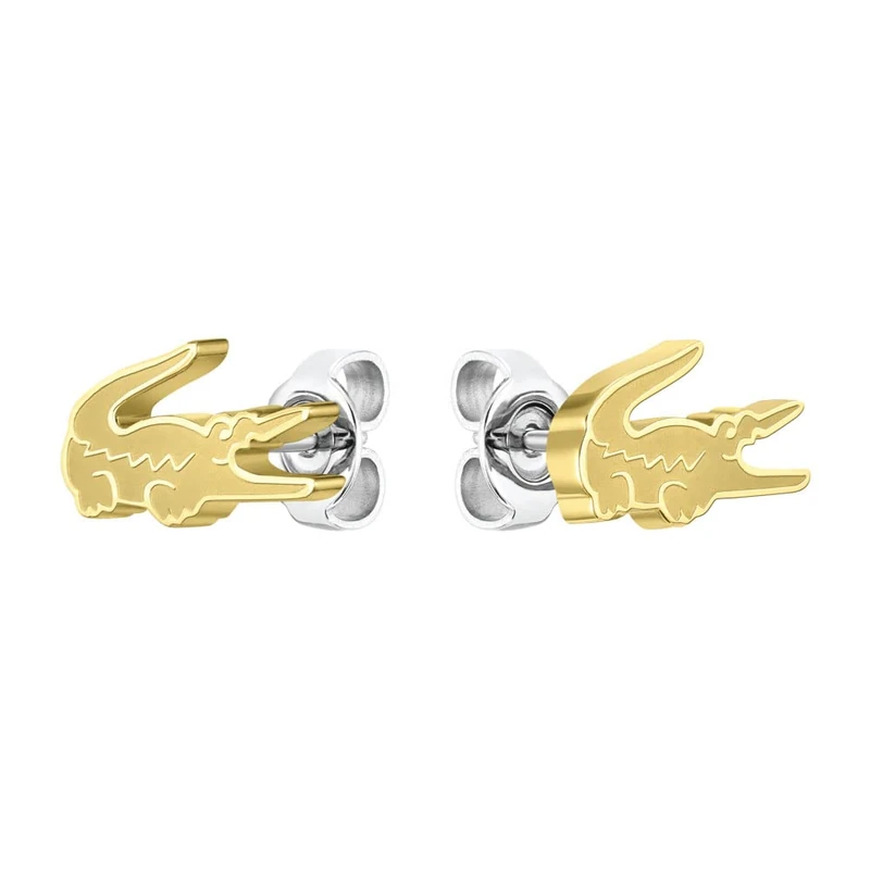 Lacoste Women's CROCODILE Collection Stud Earrings with Crocodile Shape - 2040051